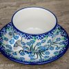 Forget Me Not Cup and Saucer Polish Pottery from Polkadot Lane UK