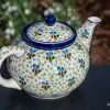 Bee Pattern Polish Pottery Teapot by Ceramika Artystyczna