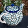 Ceramika Artystyczna Blue Berry Leaf Teapot for four