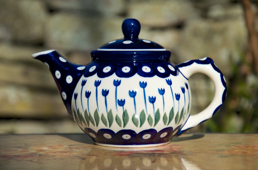 Polish Pottery Flower Spot Small Teapot by Ceramika Artystyczna