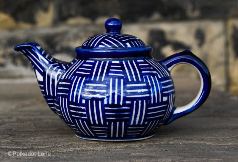 Polish Pottery Weave pattern Small teapot by Ceramika Manufaktura
