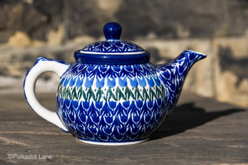 Blue Tulip Small Teapot for One by Ceramika Artystyczna