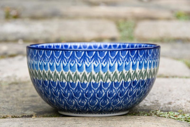 Blue Tulip Large Cereal Bowl by Ceramika Artystyczna