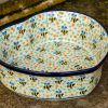 Bee Pattern Heart Dish by Ceramika Artystyczna Polish Pottery. From Polkadot Lane UK