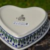Ceramika Artystyczna Flower Spot Shallow Heart Dish from Polkadot Lane UK