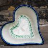 Forget Me Not Small Heart Dish by Ceramika Artystyczna
