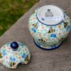 Boleslawiec Pottery Bee Pattern Sugar Bowl from Polkadot Lane UK