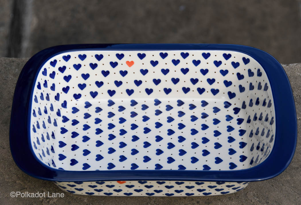Small Hearts Large Deep Oven Dish