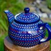 Polish Pottery Neon Spot Teapot