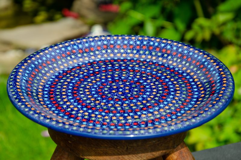 Polish Pottery Neon Pattern Dinner Plate by Ceramika Manufaktura Unikat