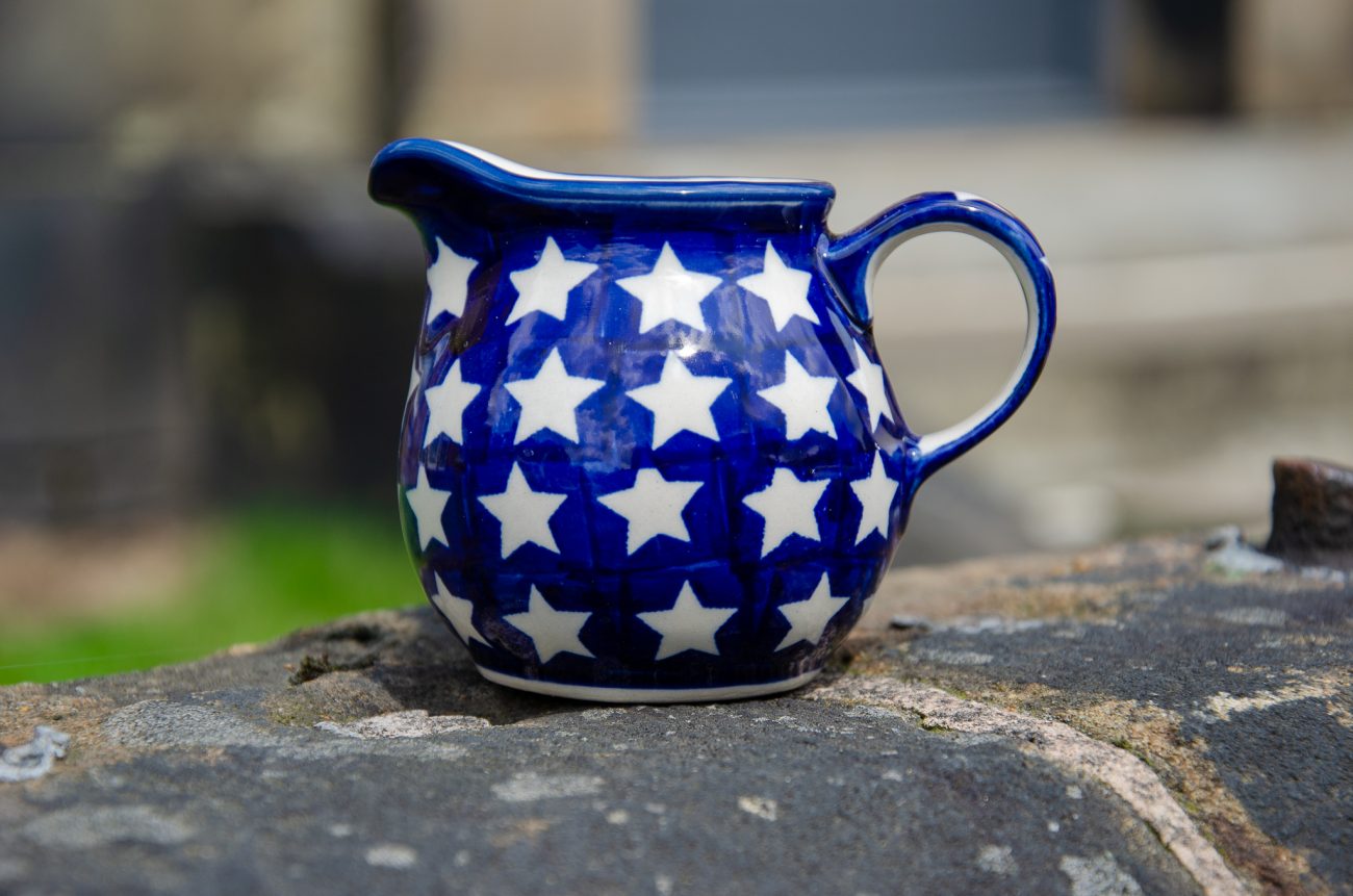 White Star Small Milk Jug by Ceramika Manufaktura Polish Pottery