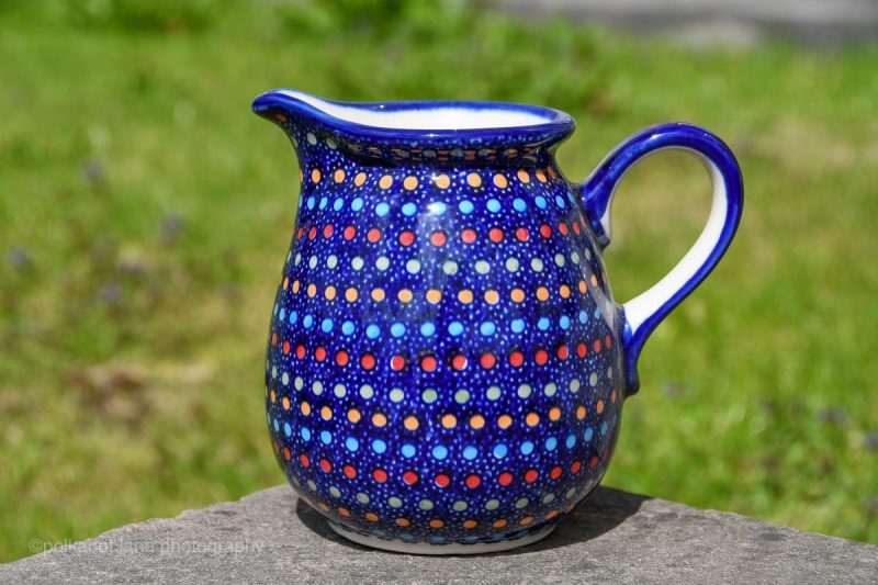 Neon Pattern Polish Pottery Small Jug by Ceramika Manufaktura