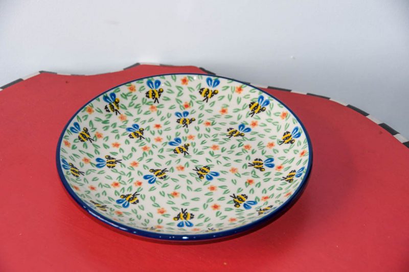 Polish Pottery Bee pattern Side Plate by Ceramika Artystyczna