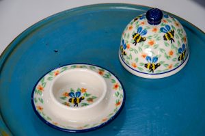 Bee Pattern Butter Bell by Ceramika Artystyczna