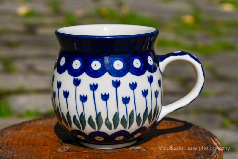 Polish Pottery Tulip Spot Mug by Ceramika Artystyczna