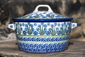 Forget Me Not Casserole Dish by Ceramika Artystyczna
