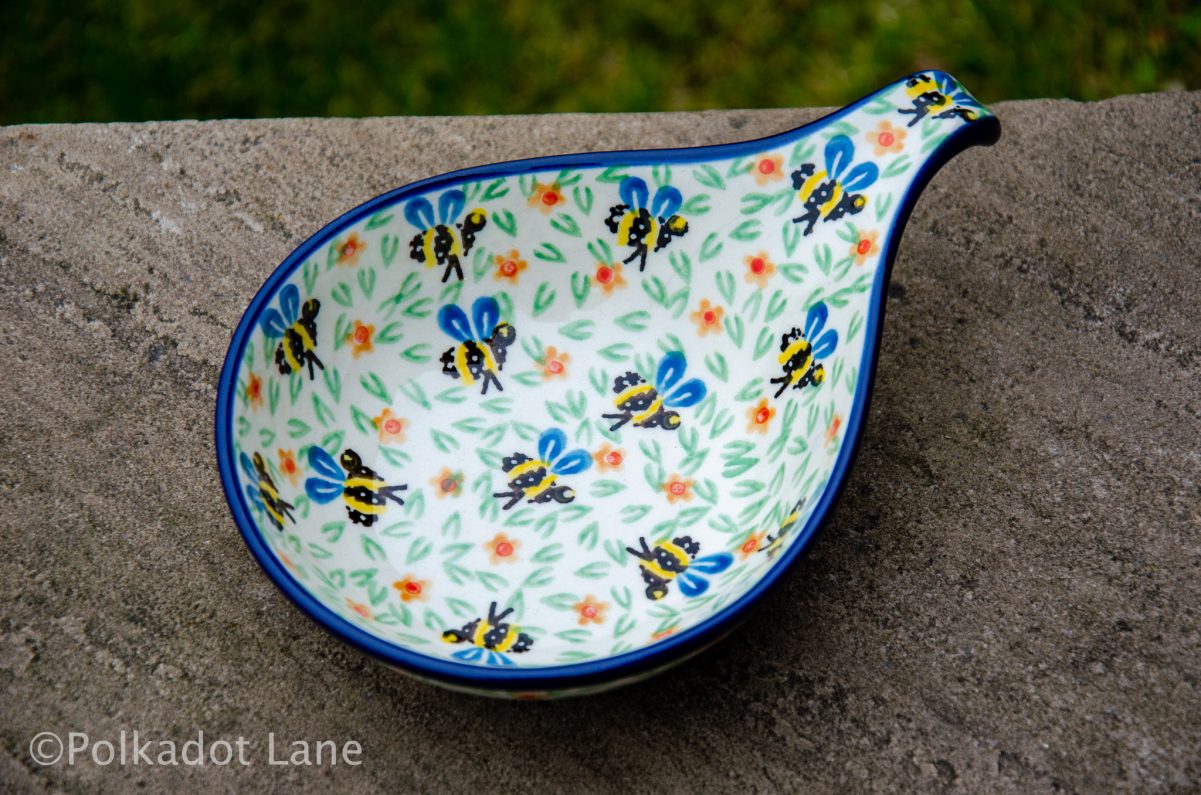 Polish Pottery Nibble Dishes by Ceramika Artystyczna from Polkadot Lane.