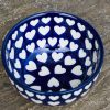 Hearts Pattern Cereal Bowl by Ceramika Artystyczna