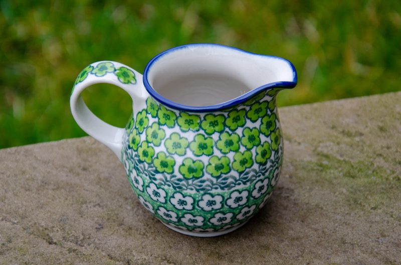 Polish Pottery Green Meadow Small Milk Jug by Ceramika Artystyczna
