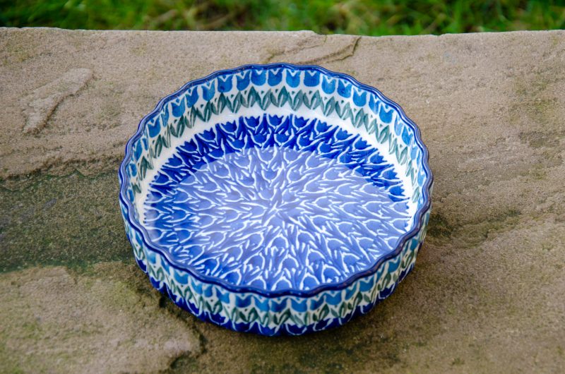 Blue Tulip Small Flan Dish