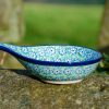 Turquoise Daisy Nibble Dish by Ceramika Artystyczna