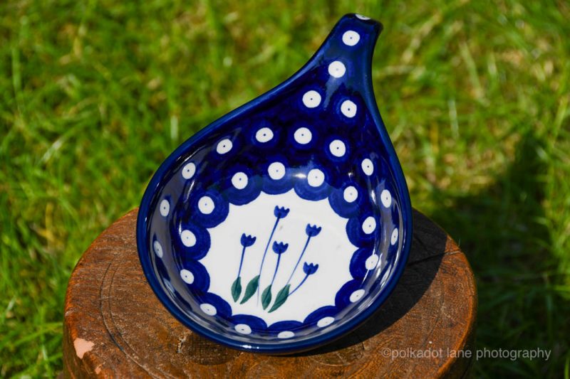 Tulip Spot Nibble Dish by Ceramika Artystyczna Polish pottery