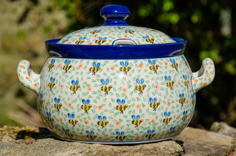 Bee Pattern Tureen by Ceramika Artystyczna