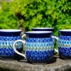 Blue Tulip Set of Four mugs by Ceramika Artystyczna
