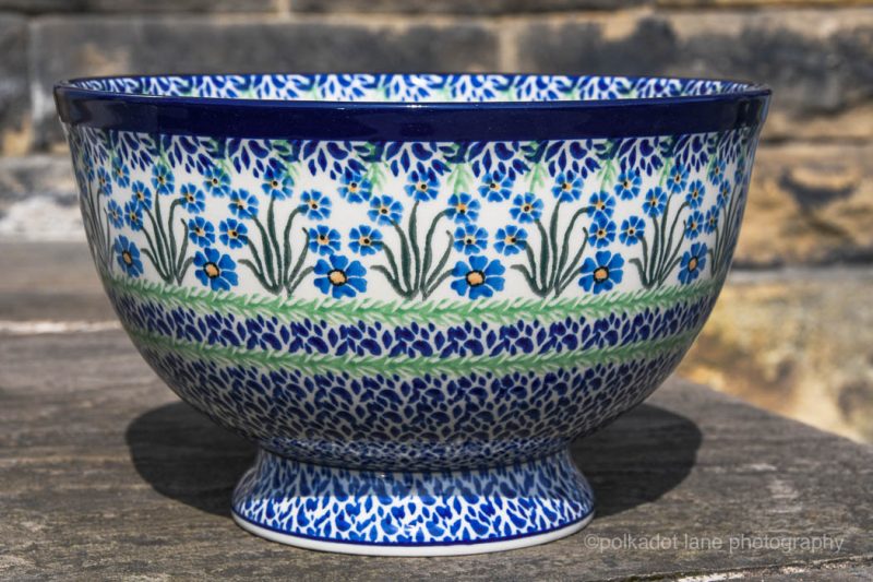 Forget me Not Pattern Large Bowl by Ceramika Artystyczna