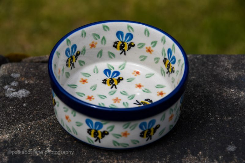 Bee Pattern Ramekin by Ceramika Artystyczna Polish Pottery