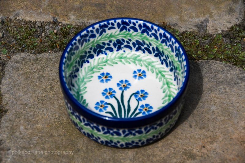 Forget Me Not Ramekin by Ceramika Artystyczna Polish Pottery