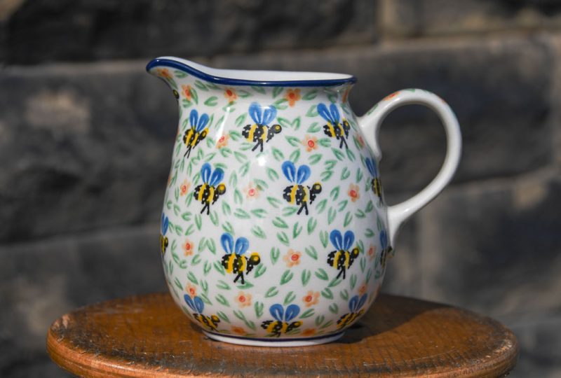 Polish Pottery Bee patterned Jug by Ceramika Artystyczna