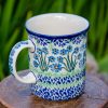 Polish Pottery Forget Me Not Large Tea Mug from Polkadot Lane