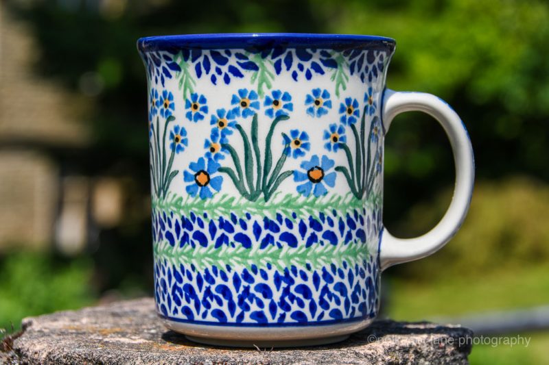 Forget Me Not Large tea Mug by Ceramika Artystyczna Polish Ceramics