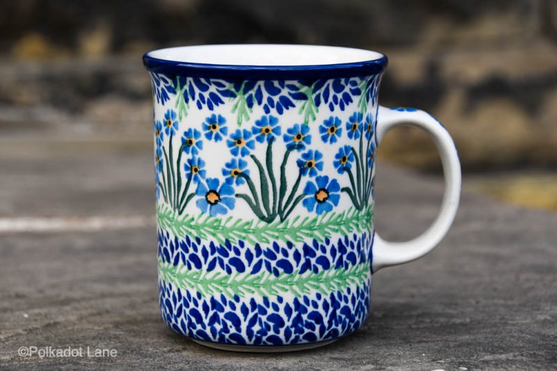 Forget Me Not Large Tea Mug by Ceramika Artystyczna