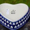 Hearts Pattern Heart Dish Boleslawiec Polish Pottery from Polkadot Lane UK