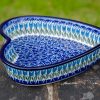 Blue Tulip Pattern Heart Dish from Polkadot Lane UK