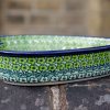 Ceramika Artystyczna Green Meadow Shallow Heart Dish from Polkadot Lane UK