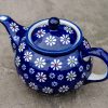 Polish Pottery Midnight Daisy Teapot from Polkadot lane UK