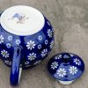 Unikat Midnight Daisy Teapot by Ceramika Manufaktura Boleslawiec