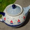 Boats Pattern Teapot For 2 People by Ceramika Manufaktura