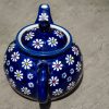 Polish Pottery Midnight Daisy Pattern Teapot for 2 persons.