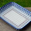 Ceramika Manufaktura Fading Flower Shallow Oven Dish from Polkadot Lane UK