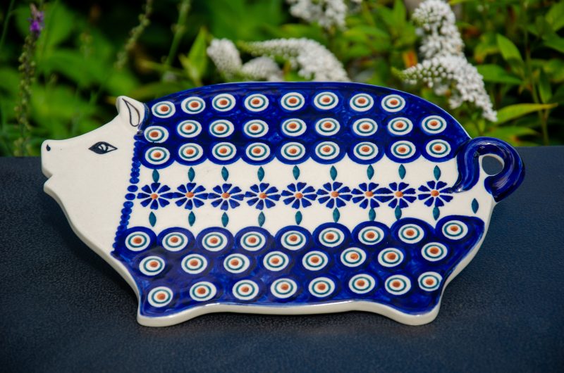 Peacock Flower Pig Shaped Cutting Board from Polkadot Lane UK