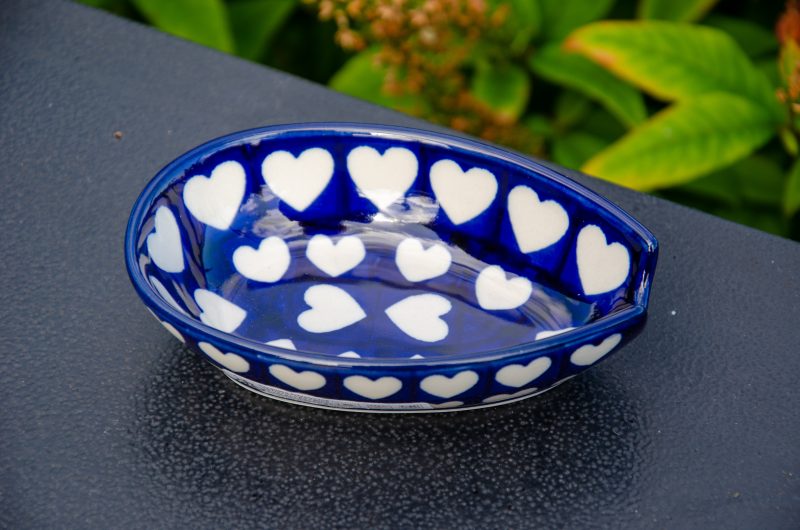 Ceramika Artystyczna Hearts Pattern Spoon Rest