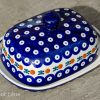 Ceramika Manufaktura Fern Spotty Pattern Butter Dish from Polkadot Lane UK