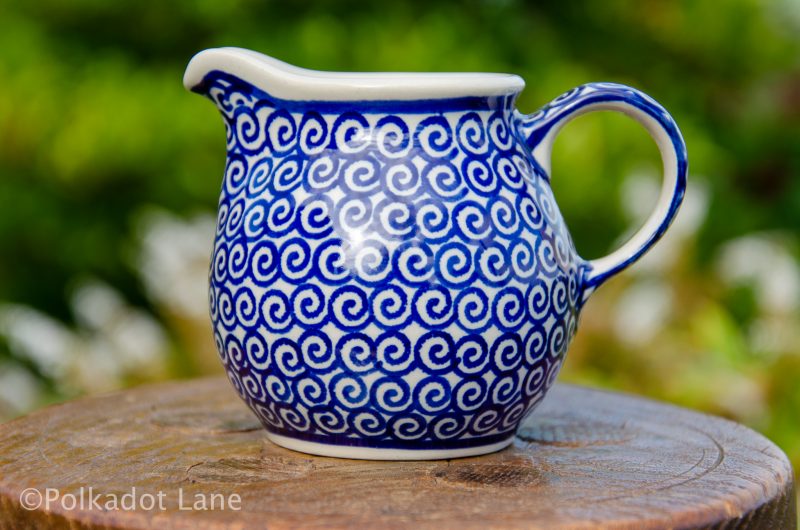 Swirl Pattern Small Milk Jug by Ceramika Manufaktura Polish Pottery