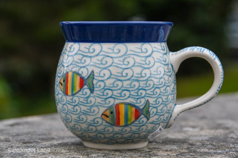 Fish in the Sea Medium Mug by Ceramika Artystyczna Polish Pottery