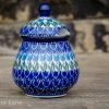 Polish Pottery Blue Tulip Sugar Bowl from Polkadot Lane UK