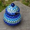 Blue Tulip Sugar Bowl Ceramika Artystyczna from Polkadot Lane UK